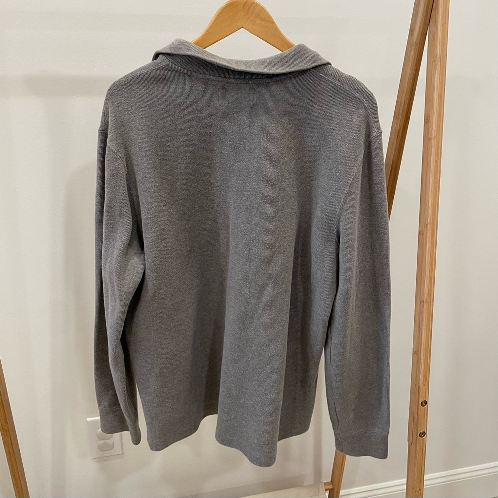 ✨SOLD✨ Vintage Polo Ralph Lauren Ribbed Embroidered Quarter Zip Collared Sweater - Picture 4 of 4